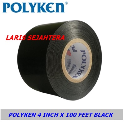 Jual Wrapping Tape Polyken Hitam 4 Inch x 100 Feet Termurah Di Bukit Tinggi