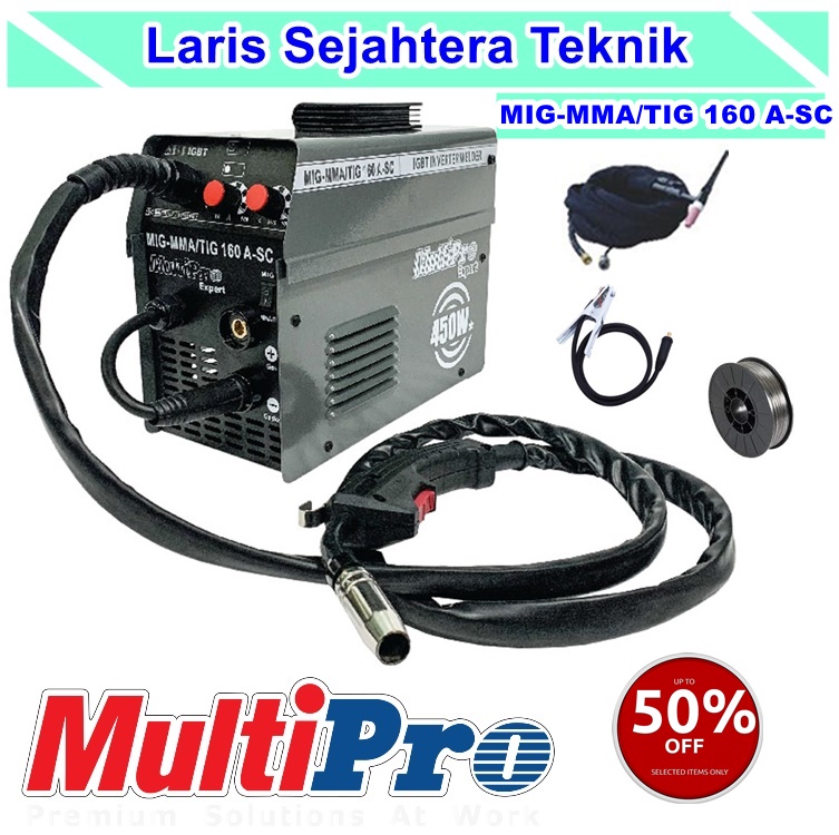 Jual Mesin Las MultiPro MIG-MMA-TIG 160 A-SC IGBT 450 Watt Di Cilegon